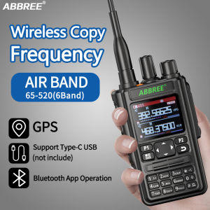 ABBREE AR-869 Walkie Talkie Bluetooth Program GPS Transceiver 136-520Mhz All Band Wireless Copy Frequency Type C Two Way Radio