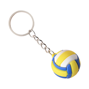 Small Volleyball Keychains Sporty Decorative Pendants Key Ornament PVC Texture for Backpacks Gym Bags and Purses