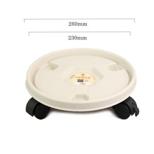 OOC Heavy Duty Mobile Flower Pot Stand Universal Casters Movable Flower Pot Wheels Garden Planter Round Round Plastic Tray Plant Pots
