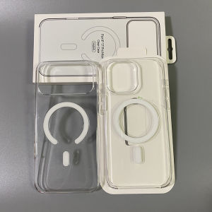 Original For Magsafe Clear Phone Case For iPhone 18 17 16 15 14 13 12 Pro Max Mini Wireless Charging With Touch Camera Button