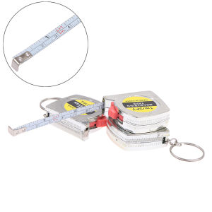 Fantic 1M 3ft Retractable Stainless Steel Pocket Measuring Ruler Tape Measure Keychain
