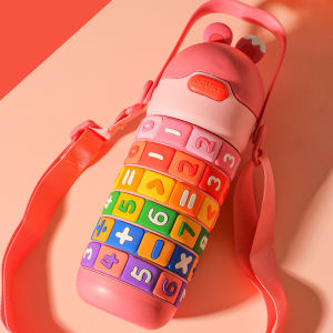 316 Stainless Steel Kids Sippy Thermos Cup Creative Puzzle Water Bottle Math Revolving Kids Tumbler