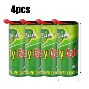 10Pcs Sticky Fly Paper Strips / Hanging Ribbon Fly Trap Killer for Indoors & Outdoors / Non Toxic Fly Trap Glue Roll for House Gnat Mosquito