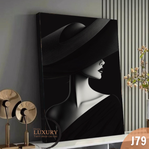 Bộ Sưu Tập Tranh Cô Gái Tối Giản Đen Trắng In Canvas Có Khung Trang Trí Phòng Ngủ Phòng Khách Hiện Đại
