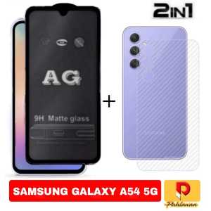 PAKET 2 INC 1 TEMPERED GLASS MATTE ANTI MINYAK FOR SAMSUNG GALAXY A05 / A05S 2023 / M14 5G / A24 4G LTE / A34 5G / A54 5G / A14 5G / A04 / A04E 9H MATTE GLASS