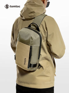 tomtoc Shoulder Bag Mens Messenger Bag Large-Capacity Backpack Casual Chest Bag Mens Student Bag