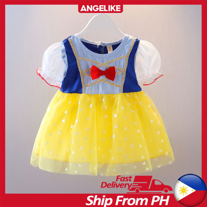 Snow White Dress For Baby Girl Birthday Party Wedding Flower Girl Dress  Infant Cosplay Costume | Lazada PH