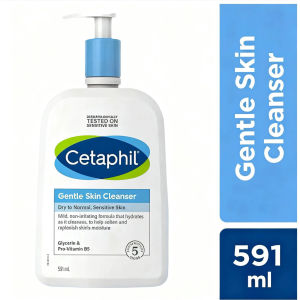 Cetaphil Gentle Skin Cleanser 591ml | Soap-Free | Fragrance-Free | Sensitive Skin | Face & Body Wash | Daily Cleanser