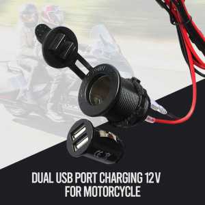 USB Charger Alat Cas HP Buat di Motor Dual USB Port Charging 12V
