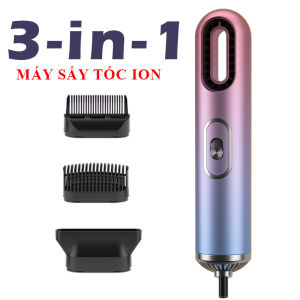 Máy sấy tóc ion 3 trong 1 3 đầu sấy tạo kiểu 2 chế độ nóng lạnh công nghệ chống hư tổn tóc nhỏ gọn tiện lợi bảo hành 1 năm