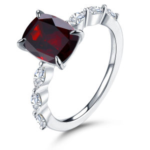 Lohaspie Đồ Trang Sức 1.7 Carats Vòng tròn bạc 925 Ban Đầu bằng đá thạch anh vàng tự nhiên Vòng mạ vàng kiểu cắt hình chữ nhật bo góc Đá Quý Citrine Vòng Cho trang sức nữ