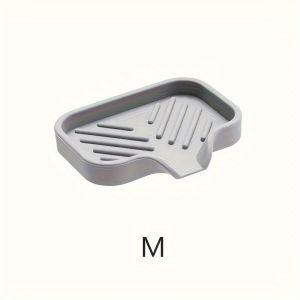 Silicone Soap Dish Holder Self Draining Non-slip Soap Tray Bathroom Kitchen Drain Rack for Home
