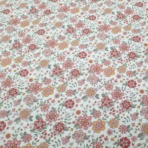 100% Cotton Fabric Traditional Small Flower Soft Color Design Kain Cotton Bercorak Bunga |Sewtizen Fabric & Notion|