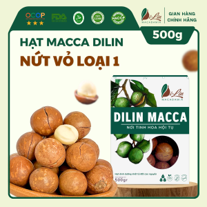 Hạt Macca Nứt Vỏ Loại 1 - DiLin Macadamia (500g)