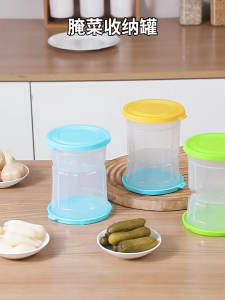 Functioanl thủy tinh lưu trữ Jar hiệu quả thủy tinh dưa lưu trữ Jar miệng lớn cho dễ dàng làm đầy