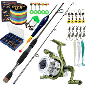Sougayilang COD Joran Pancing Set Lengkap Joran Pancing Karbon 1.8M dan Rasio Roda Gigi Gulungan Putar 5.2:1 dengan Senar Pancing PE dan Set Aksesori Pancing pancing 1 set lengkap kuat joran murah cuci gudang pancing casting full set
