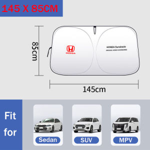 2024 Upgraded Lightweight Aluminum Foil Foldable Front Windshield Sunshade for Honda City Accord CR-V Jazz Fit Odyssey Brio Bezal Civic Jade