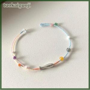 tuokaiguoji Exquisite Beaded Small Fish Cat Bracelet Simple Personality Woman Wrist Chain Fashion Party Jewelry Gift