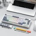 Womier VK66 PRO 60% Gaming Keyboard Wired, QMK/VIA Creamy Mechanical Keyboard, Hot Swappable Gasket Mount RGB Key Board. 