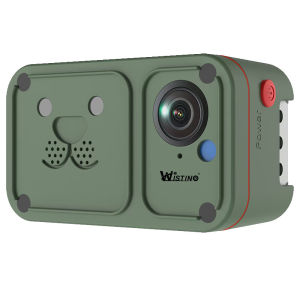 Wistino 2MP Outdoor Pet Tracking Camera 4G SIM Card Four-Way Positioning Anti-Lost GPS Pet Tracker for Dogs Cats 4G Pet Camera