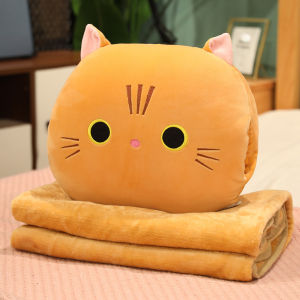 Kawaii Fat Cat Plush Hand Covering Toys Stuffed Soft Animal Cat Pillow Sofa Cushion for Girls Baby Doll Birthday Gifts h260819