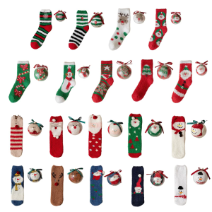 Giáng sinh tất xù cho nữ phụ nữ quà tặng dễ thương vui vẻ ấm cúng Dép ấm mùa đông vớ kỳ nghỉ giáng sinh vớ Quà Tặng