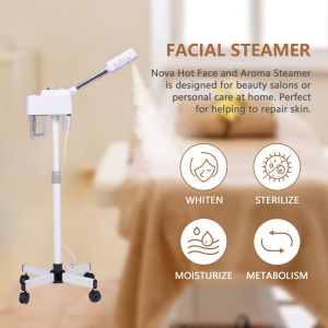 2 in 1 Steamer Facial with 5X Magnifying Lamp Professional Facial Steamer for Estheticians Steamer Deep Cleaning Facial Steamer Professional for Home Beauty Salon