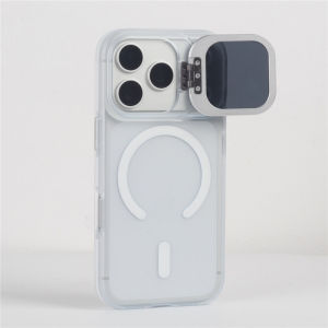 Luxury Polarizing Filter Flip Camera Lens Holder c Case For iPhone 17Pro 15 16Pro 17Pro Max For Magsafe Matte Hard Cover