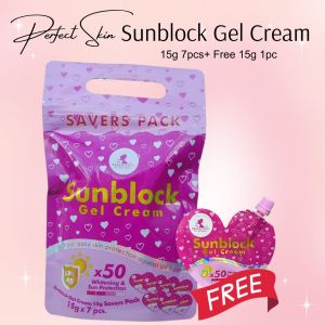 Perfect Skin Sunblock Gel Cream Savers Pack 15g 7 pcs+ Free 1 pc 15g