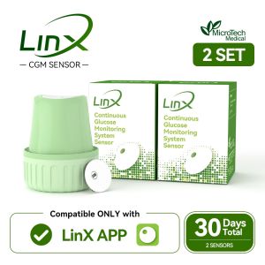 LinX CGM Sensor 2 Pack Continuous Glucose Monitoring Sensor