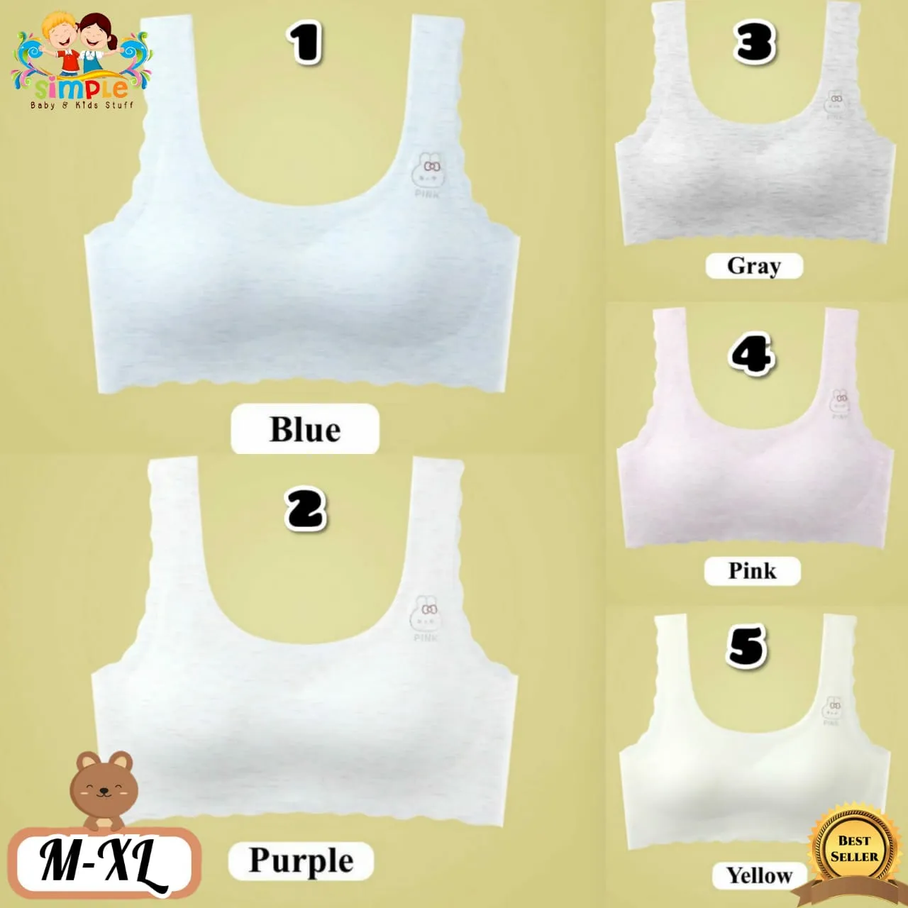 Miniset/Bra Remaja/Pakaian Dalam ABG Impor Seamless #1 Ukuran M-XL