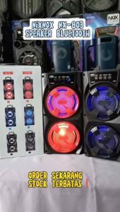 SPEAKER BLUETOOTH FULLBASS NIXNOX NX-803 FREE MIC FOR KARAOKE