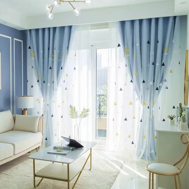 Modern Finished Window Curtains For Living Room, Bedroom