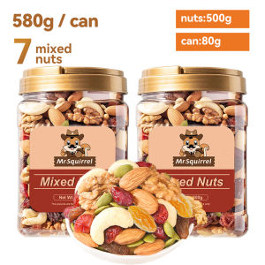 Mr.Squirrel 7 In 1 Mix Fruits And Nuts Ready To Eat Mix Cashew Almond Healthy Snacks 500g