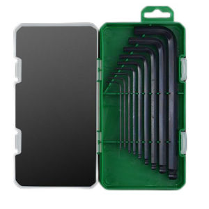 9pcs Kunci L Set Panjang Hex Key S2 Baja Vanadium Krom Long Ball Point Hexagonal