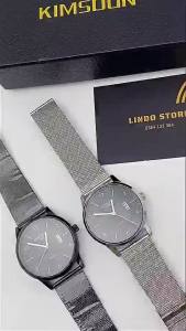 Đồng Hồ Nam Dây Thép Lưới Cao Cấp Kèm Lịch Ngày Hộp Chính Hãng KIMSDUN K-1871B