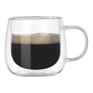 Double Walled Glass Coffee Mug 250ml Clear Cup for Cappuccinos Transparent Espresso Drinkware Elegant Glassware