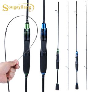 Sougayilang Slow Jigging Rod 1.8m 2.1m 2 Section Spinning Fishing Rod Ultra-Soft Blue Green Fishing Rod for Pond River Stream