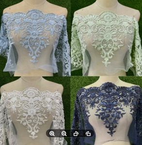 Renda Lace Manik Tinggi 29cm Renda Labuci Manik Lace Baju Kurung
