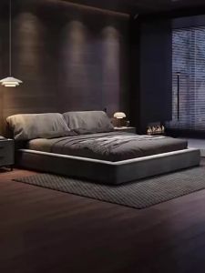 ⚡Luxury Leather And Solid Wood Bed Frame with Mattress Storage Bed Frame Queen Bed Frame King Bed Frame