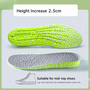 KEYOOL 1Pair Vô hình Đế lót giày tăng chiều cao Thoáng khí Hấp thụ sốc Miếng lót giày nâng chiều cao Mềm mại và thoải mái Đế giày thể thao Giày nữ Giày nam
