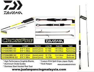 Original DAIWA 2020 CROSSFIRE(GRAPHITE RINGAN DAN SENSITIVE) SPINNING AND BC ROD