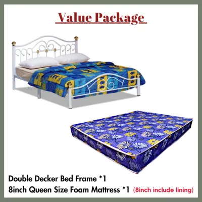 Simple Queen Bed Metal Bed Frame / Double Bed / Katil Besi / Katil Queen / Katil Double / Katil Frame / Katil Besi / Bed Frrame
