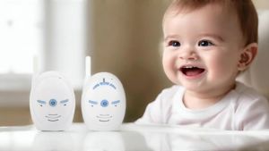 Dioche Audio Baby Monitor Digital Audio Baby Monitor Nanny Intercom Electronic Alarm Two-Way and Talk Back Intercom (US)