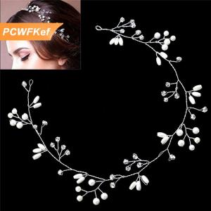 【PCWFKef】 Băng đô ngọc trai giả kim cương giả cho cô dâu đám cưới sang trọng phụ kiện tóc vương miện