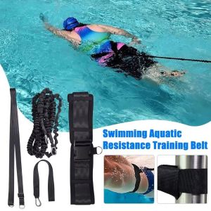 DFGFIN Nylon Swimming Resistance Belt Adjustable Waist Strap Elastic Rope Pool Tether Cord Stretch Rope Swimming Aid Tool Swimming