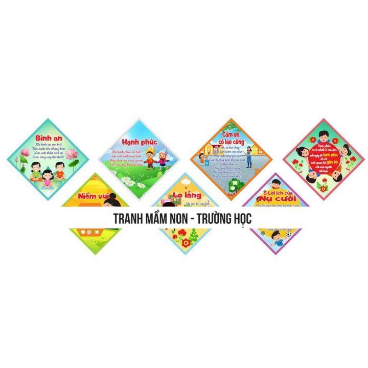 Tranh trang trí - Thơ - Khẩu hiệu Lớp Học Hạnh Phúc | Lazada.vn