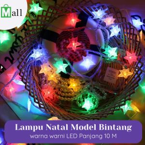 LPBINTANG- Lampu Tumblr Natal Warna Warni Model Bintang 10 Meter