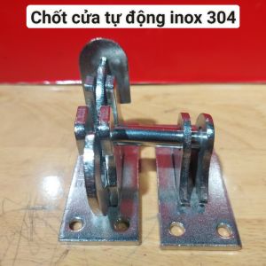 Chốt cửa tự động Inox 304  Chốt Cửa Tự Động Thông Minh Chốt Cài Cổng Tự Gài Tiện Lợi An Toàn Chốt cửa tự động tự đóng Khoá cửa tự cài thông minh tiện lợi dễ dàng sử dụng sắt dày dặn cao cấp chốt inox 304 nên ko rỉ sét - Cửa Hàng Nam