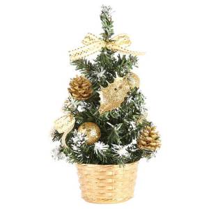 20cm Mini Christmas Tree Ornaments Artificial Christmas Small Model Tree Tabletop Xmas Decoration Ornaments Party DIY Home Festival Christmas Decorations